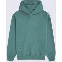 Animal Men's 'Icon' Logo Print Kangaroo Pocket Cotton Snug Fit Drop Shoulder Hoody in Dark Green | Size: Small