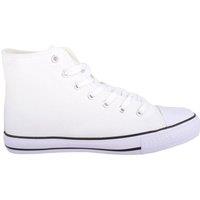 ABSOLUTE FOOTWEAR Men's Mens Slip On Lace Up High Top Canvas Summer Trainers Pumps Sneakers in White | Size: 8