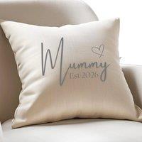 Aye Do Gifts Women's Mummy Est. 2026 Cushion in Beige | Size: 40 cm x 40 cm