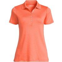 Lands' End Women's Short Sleeve Supima Polo Shirt in Orange | Size: 10-12