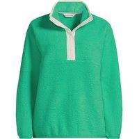 Lands' End Women's Snap Neck Sherpa Fleece Top in Green | Size: 14-16