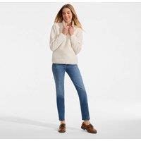 Lands' End Women's Snap Neck Sherpa Fleece Top in Ivory | Size: 10-12