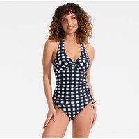 Lands' End Women's Piqu Halter Tankini Top | Size: 14