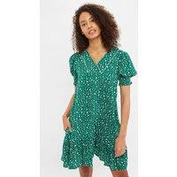 Louche Women's Cora Spot It Print Statement Collar Short Sleeve Mini Dress | Size: 12