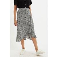 Louche Women's Mara Dazzler Print Frill Midi Skirt | Size: 16