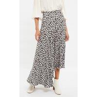 Louche Women's Carole Gingham Twist Print Asymmetric Midi Skirt in Black | Size: 14