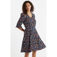 Louche Women's Caitlin White Rabbit Print V Neck Mini Dress | Size: 12