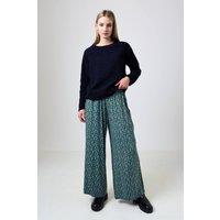 Louche Women's Foster Bubble Pop Jersey Trousers in Blue | Size: 8