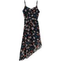 Louche Women's Dina Carpathian Florals Print Asymmetric Strappy Midi Dress | Size: 10