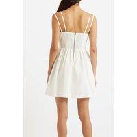 Louche Women's Coryn Poplin Strappy Mini Dress in White | Size: 14