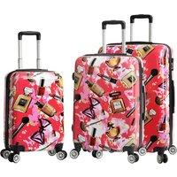 House of Leather Women's Hard Shell Suitcase Lightweight Expandable Fleek in Pink | Size: Cabin