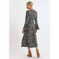 Louche Women's Candra Roar Print Midi Dress in Brown | Size: 12