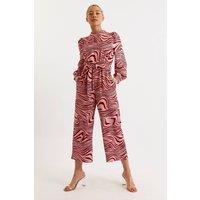 Louche Women's Gayane Zebra Pop Print Long Sleeve Jumpsuit - Pink | Size: 16