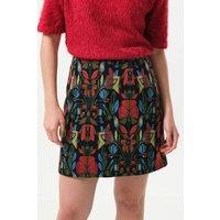 Louche Women's Aubin Folk Jacquard Mini Skirt | Size: 12