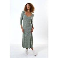 Louche Women's Ambrose Soft Marl Sweetheart Neck Midi Dress | Size: 12