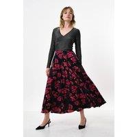 Louche Women's Anza Watermark Floral Print Midaxi Skirt | Size: 10