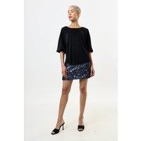 Louche Women's Aubin Magic Forest Jacquard Mini Skirt - Blue | Size: 10