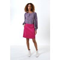 Louche Women's Ria Babycord A-Line Mini Skirt - Pink | Size: 8