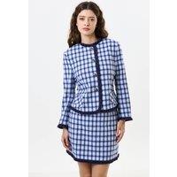 Louche Women's Amora Spring Tweed Fringe Trim Jacket | Size: 10
