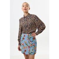 Louche Women's Aubin Tulip Jacquard A-line Mini Skirt - Blue | Size: 10