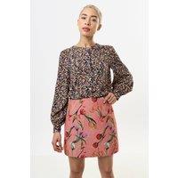 Louche Women's Aubin Tulip Jacquard A-line Mini Skirt - Pink | Size: 10