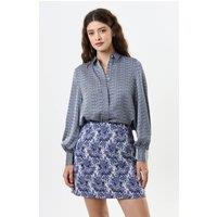 Louche Women's Aubin Wedgewood Jacquard A-Line Mini Skirt | Size: 12