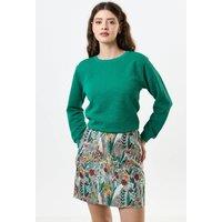 Louche Women's Aubin Jungle Jacquard A-line Mini Skirt - Green | Size: 12