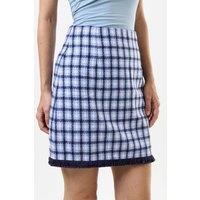 Louche Women's Aubin Spring Tweed A-Line Mini Skirt - Blue | Size: 14