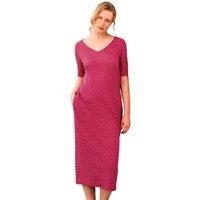 Celtic & Co Women's Linen Blend Midi Dress in Bright Pink | Size: 12