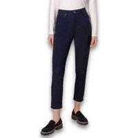 Celtic & Co Women's Stretch Twill Slim Leg Trousers in Dark Navy | Size: 14