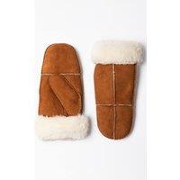 Lakeland Leather Women's ' Sheepskin Seam Mittens in Tan