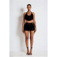 LEMONLUNAR Women's The Emani Crochet Set Black | Size: Medium