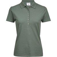 TEE JAYS Women's Luxury Stretch Short Sleeve Polo Shirt XL in Pale Green