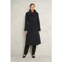 Hobbs London Women's Delilah Wool Blend Belted Coat in Black | Size: 22