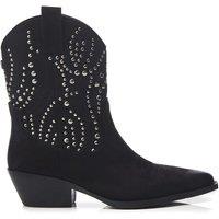 Moda In Pelle Women's 'Okes' Alcantara Ankle Boots in Black | Size: 3