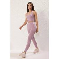 WOVCOR Women's Knit High-Waist Sculpt Leggings in Rose | Size: XS