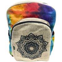 KDMD Women's Tiedye Hemp Large Backpack with Mandala Design - Spacious & Durable
