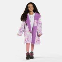 OHS Kids Unicorn Sherpa Lined Drying Changing Robe Water Resistant in Lilac | Size: S/M