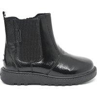ToeZone Girl's Amara Black Patent Leather Ankle Boot | Size: Infant 12
