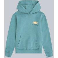 Animal 'River' Lightweight Soft Warm Casual Kangaroo Pocket Graphic Hoodie in Green | Size: 11-12 Years
