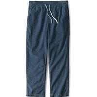 Lands' End Men's Pure Cotton Corduroy Deck Trousers in Dark Blue | Size: 32