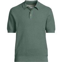Lands' End Men's Short Sleeve Lightweight Cotton Fine Knit Sweater Polo in Pale Green | Size: Medium