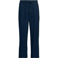 Lands' End Men's Essential Pure Cotton Pyjama Bottoms in Dark Navy | Size: XL