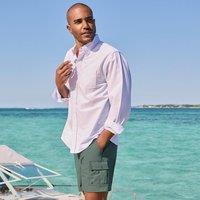 Lands' End Men's Quick Dry SPF50 Cargo Swim Shorts, 7-inch in Pale Green | Size: Small