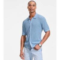 Lands' End Men's Short Sleeve Lightweight Cotton Fine Knit Shirt in Light Blue | Size: Small