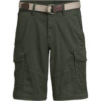 Lands' End Men's Belted Cargo Shorts in Dark Green | Size: 38