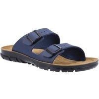 Birkenstock Occupational Men's 'Bilbao' Leather Sandals in Blue | Size: 10.5