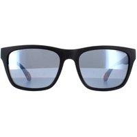 Superdry Men's Rectangle Black Silver Mirror Polarized 5009