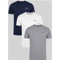 Firetrap Men's 3 Pack Regular Fit Cotton Crew T-Shirts | Size: XL