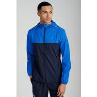 Foray Men's Zip Through Multi Tonal Hooded Sports Jacket in Blue | Size: Large